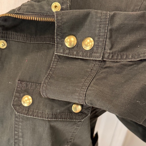 J. Crew Black Utility Jacket with Gold Buttons - Picture 3 of 8